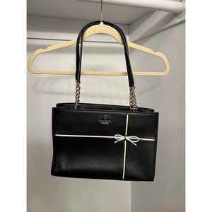 Kate Spade Black/white bow shoulder bag